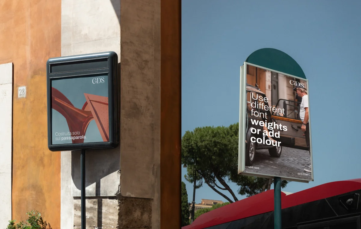 GDS billboard campaign in Rome
